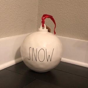Rae Dunn Large SNOW Ornament